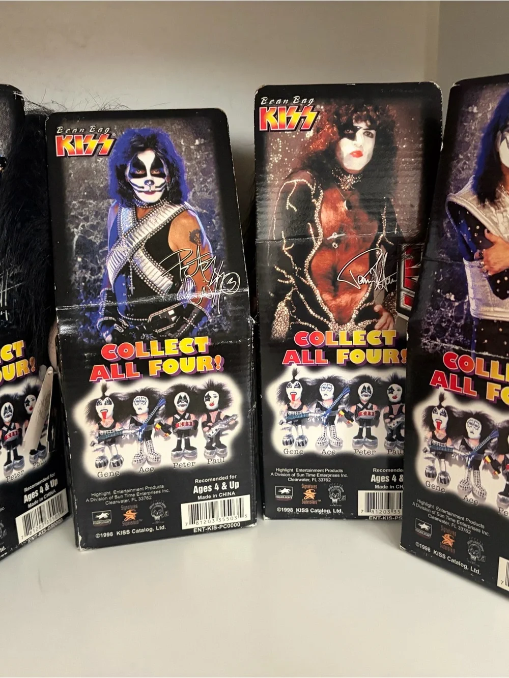 Kiss band Kiss Peter Criss Plush Doll — Black, White & Red Details